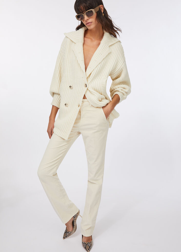 Bootcut-Hose aus Samt Hellbeige Liu Jo - medium