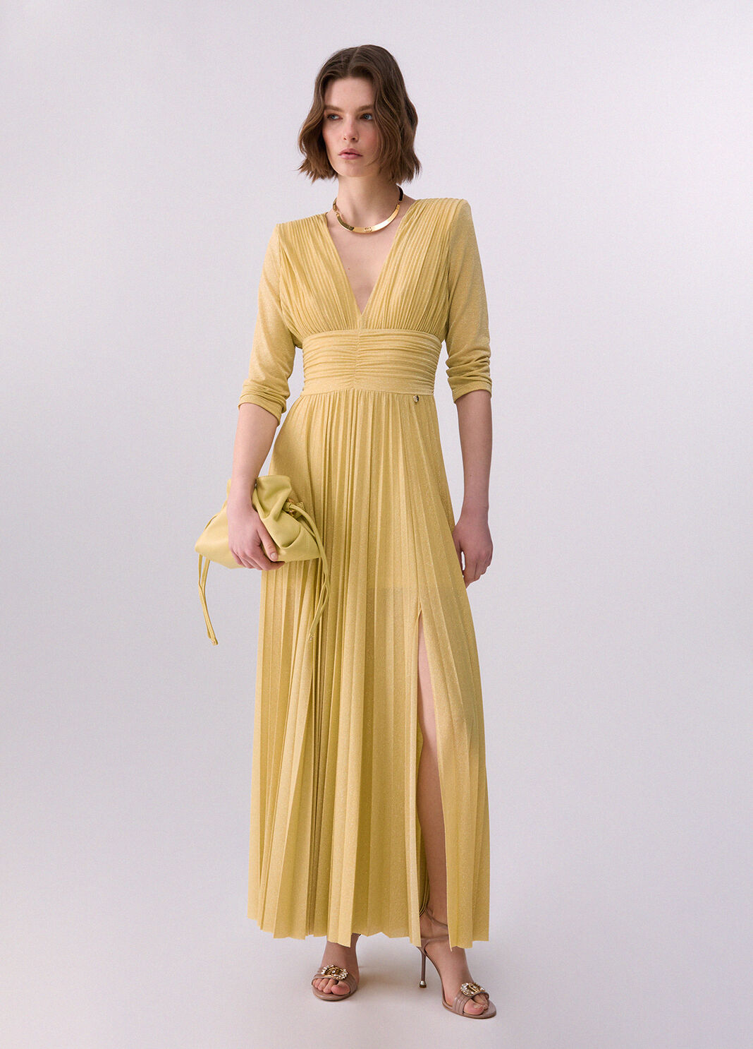 Langes elegantes Lurex-Kleid Zedernholz Liu Jo - large image number 3