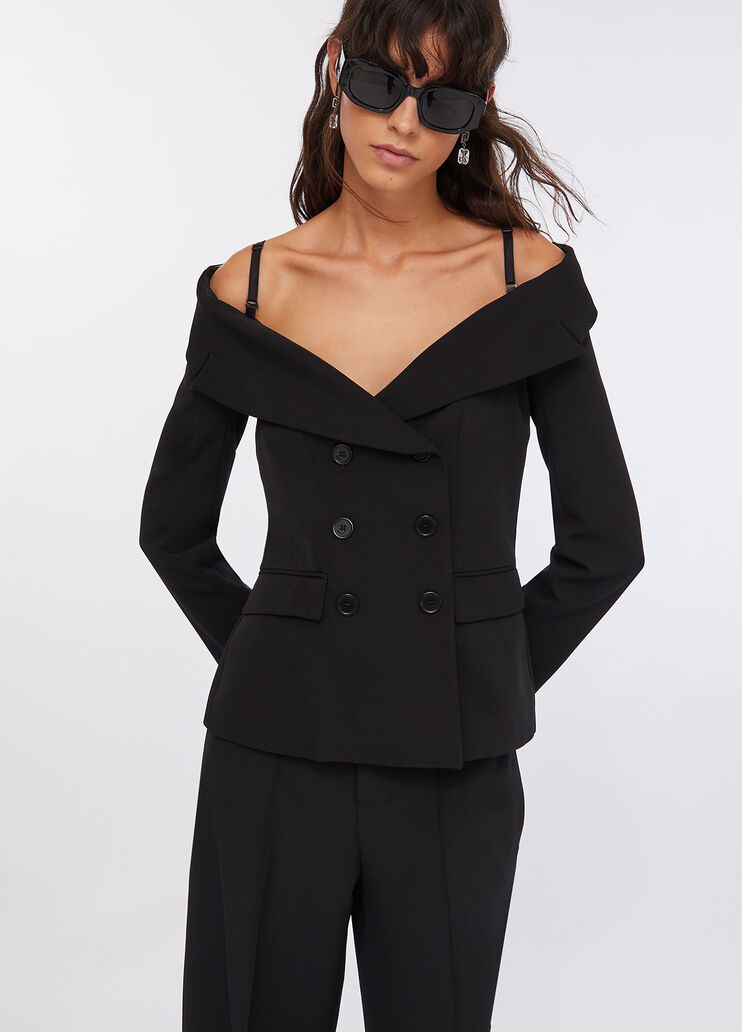Off-the-shoulder jacket black Liu Jo - medium Off-the-shoulder jacket black Liu Jo - medium