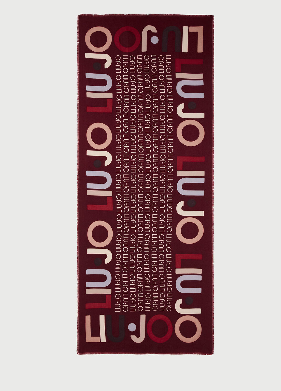 Shawl with logo Burgundy Liu Jo - large image number 0