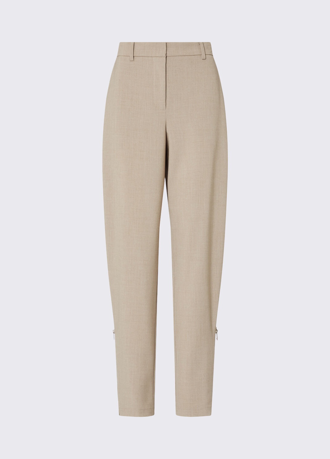 Pantaloni m&eacute;lange con zip beige Liu Jo - large image number 6