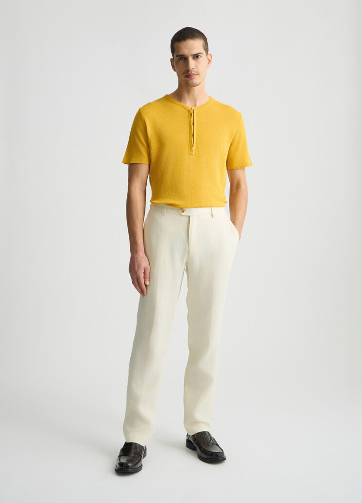 100% linen trousers tofu white Liu Jo - medium 100% linen trousers tofu white Liu Jo - medium