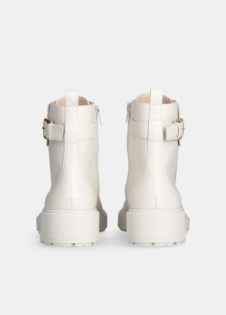 Leather combat boots milk Liu Jo - large image number 6 Leather combat boots milk Liu Jo - large image number 6