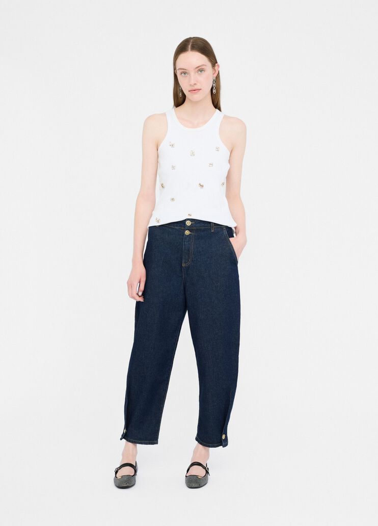 Cropped balloon jeans classic wash Liu Jo - medium Cropped balloon jeans classic wash Liu Jo - medium