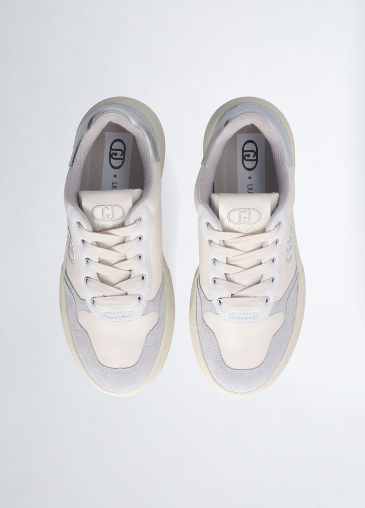 Two-tone suede sneakers grey Liu Jo - large image number 6 Two-tone suede sneakers grey Liu Jo - large image number 6