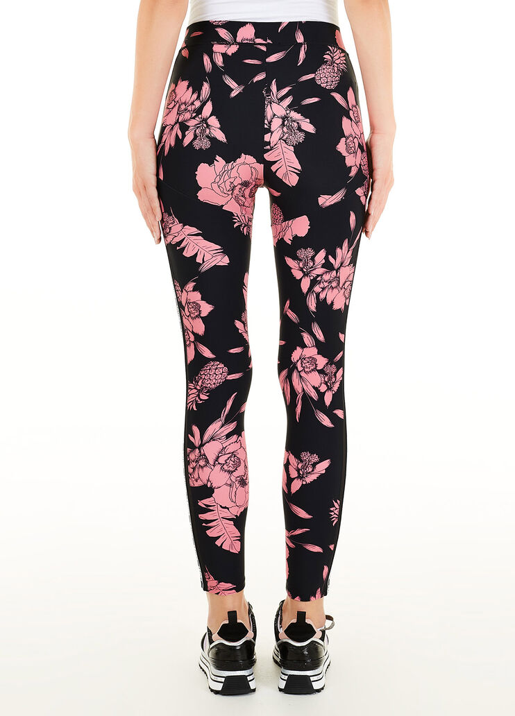 Leggings with logo bands Black/Pink Liu Jo - large image number 1 Leggings with logo bands Black/Pink Liu Jo - large image number 1