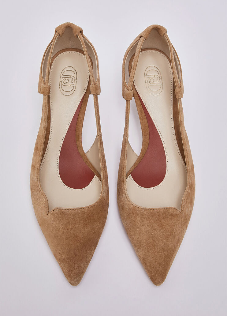 Suede court shoes camel Liu Jo - medium