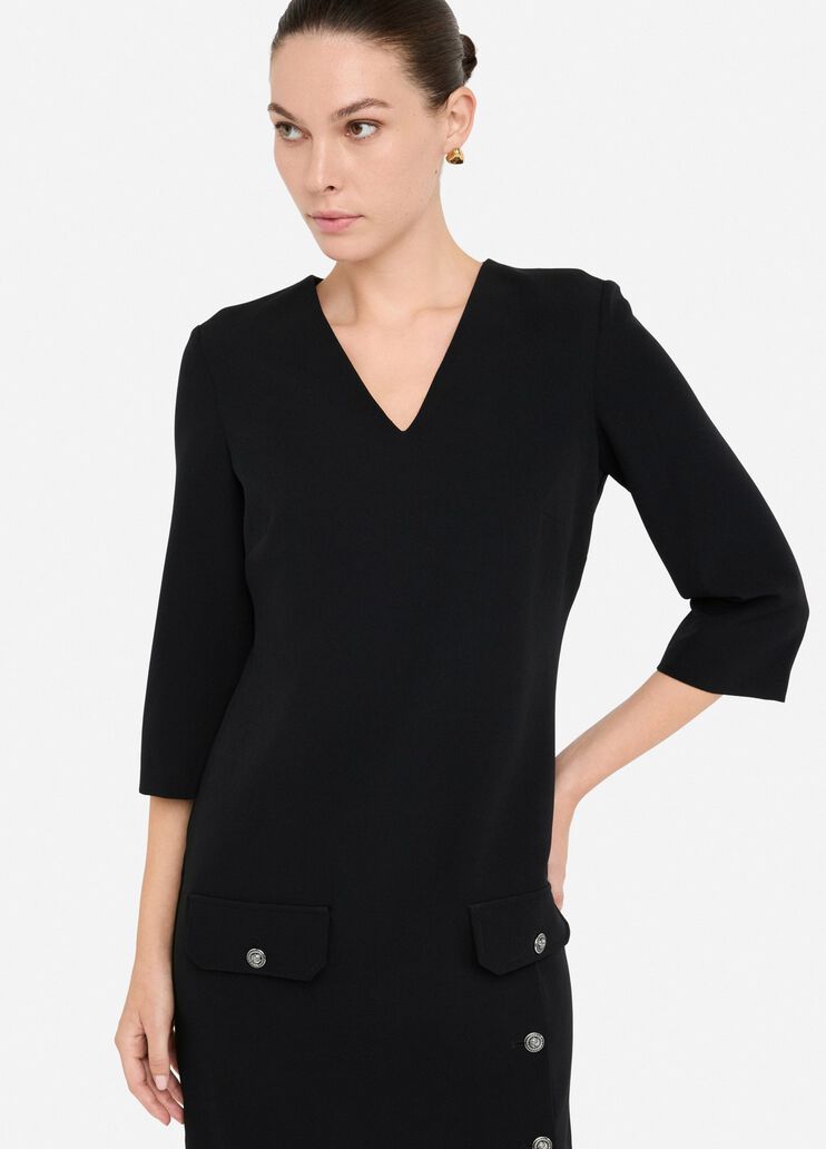 Short dress with pockets black Liu Jo - large image number 3 Short dress with pockets black Liu Jo - large image number 3