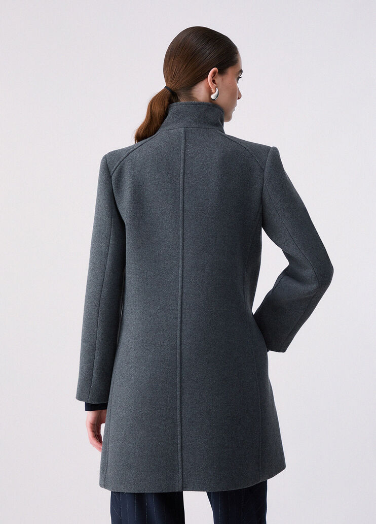 Midi coat in wool blend fabric grey Liu Jo - medium