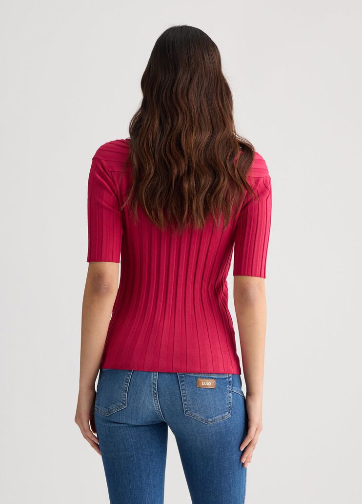 Knit top pink Liu Jo - large image number 1 Knit top pink Liu Jo - large image number 1