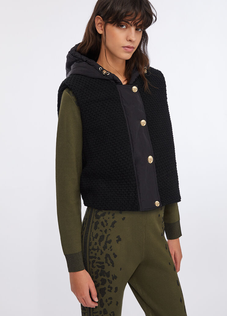 Long padded jacket with hood black Liu Jo - medium