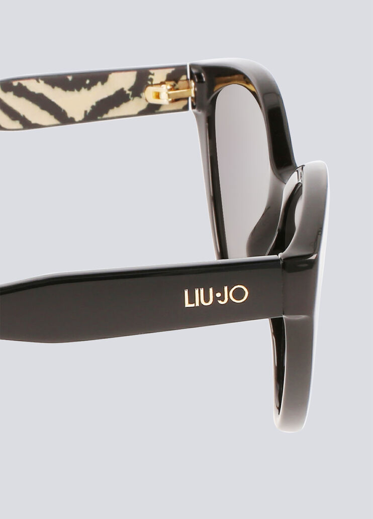 Occhiali da sole a farfalla montatura nera/lenti grigie Liu Jo - large image number 2