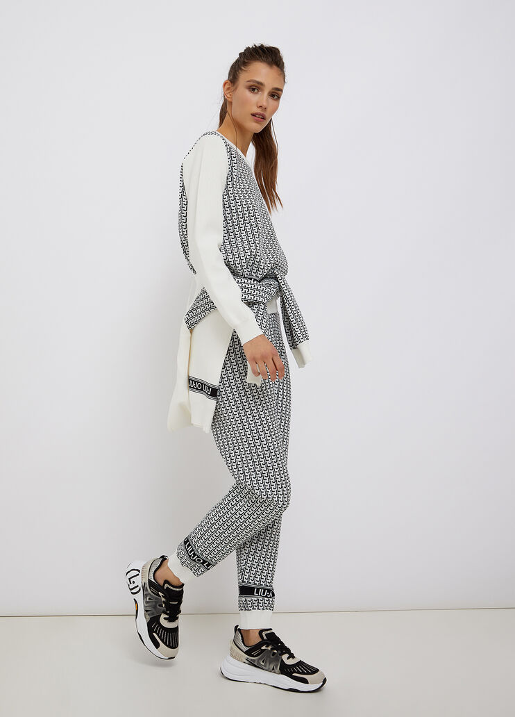 Eco-friendly jumper  white/black Liu Jo - large image number 3 Eco-friendly jumper  white/black Liu Jo - large image number 3