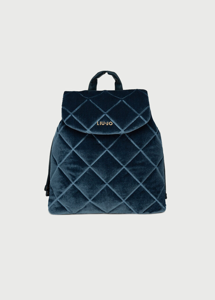 Velvet backpack Blue Liu Jo - large image number 0 Velvet backpack Blue Liu Jo - large image number 0