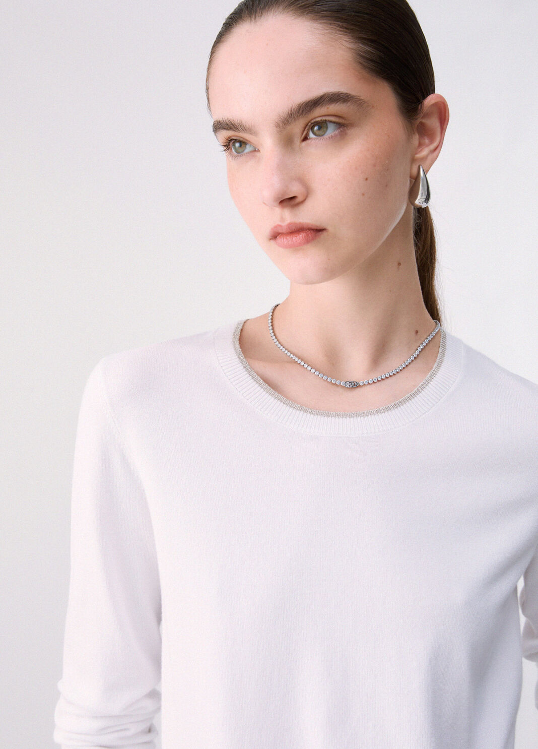 Knit with profili Lurex&reg; white wool Liu Jo - large image number 4