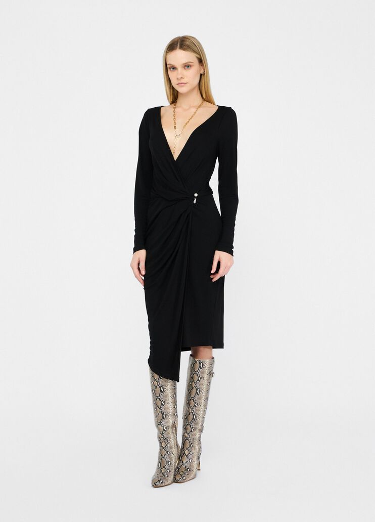 Draped dress black Liu Jo - large image number 5 Draped dress black Liu Jo - large image number 5