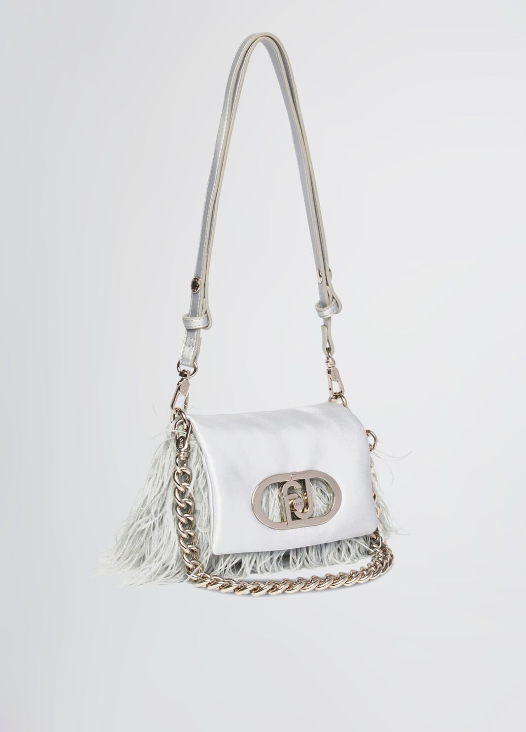 Small LaPuffy bag with feathered detailing sky blue Liu Jo - large image number 4