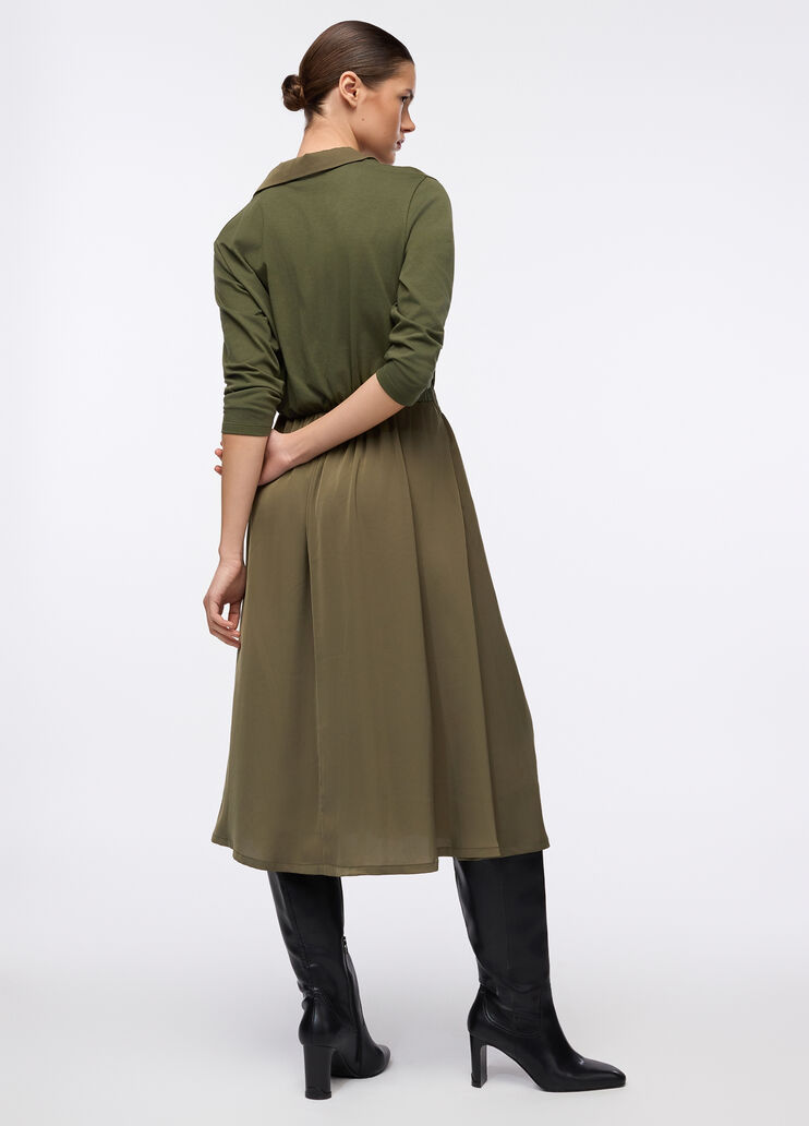 Midikleid mit Gürtel Militärgrün Liu Jo - medium