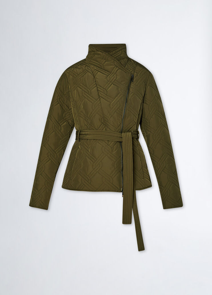 Quilted padded jacket colour khaki green | Liu Jo