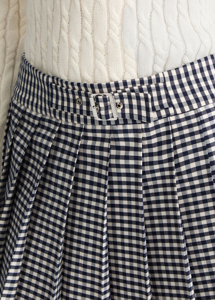Pleated chequered miniskirt blue/white vichy Liu Jo - large image number 4 Pleated chequered miniskirt blue/white vichy Liu Jo - large image number 4
