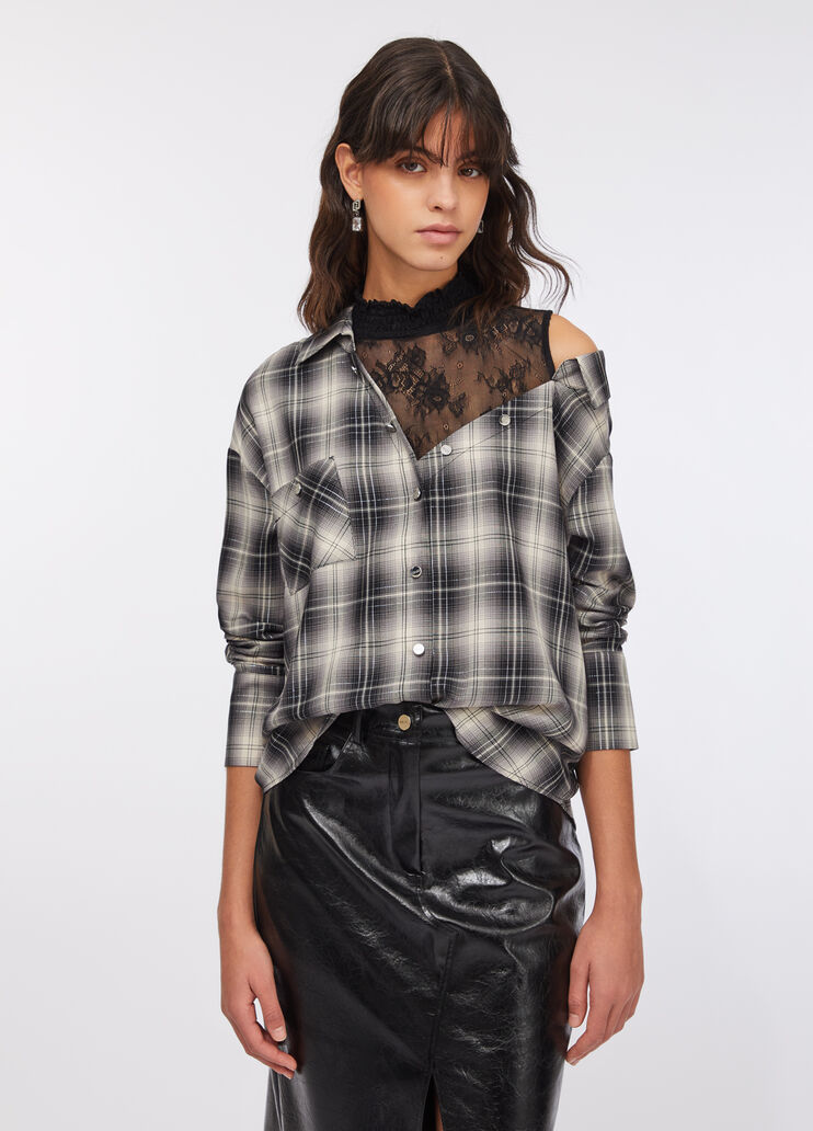 Camicia a quadri con pizzo check Liu Jo - large image number 0