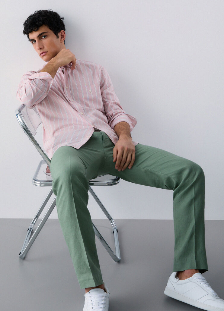 100% linen trousers green Liu Jo - medium