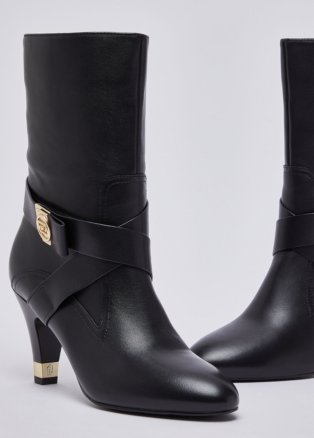 Leather boots with wide heel black Liu Jo - large image number 7