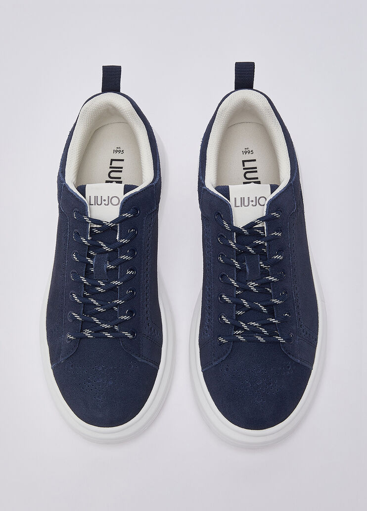 Plattform-Sneakers aus Wildleder blau Liu Jo - medium