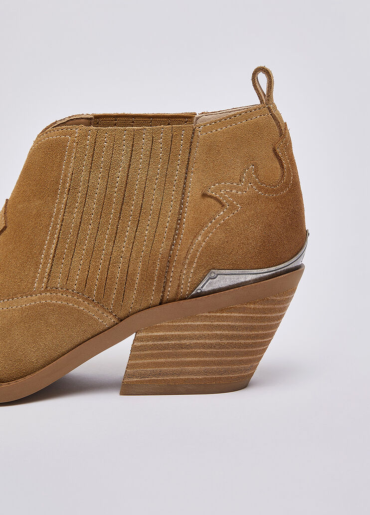 Stivaletti texani in suede cognac Liu Jo - medium
