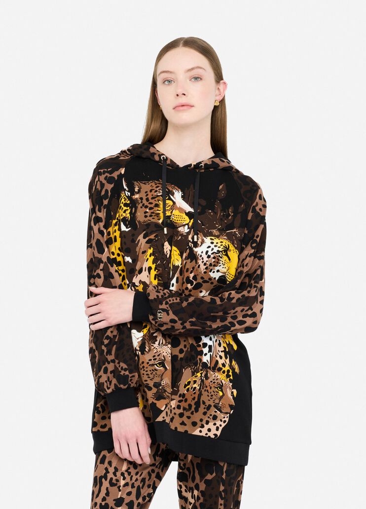 Sweatshirt with animal print chocolate Liu Jo - medium Sweatshirt with animal print chocolate Liu Jo - medium