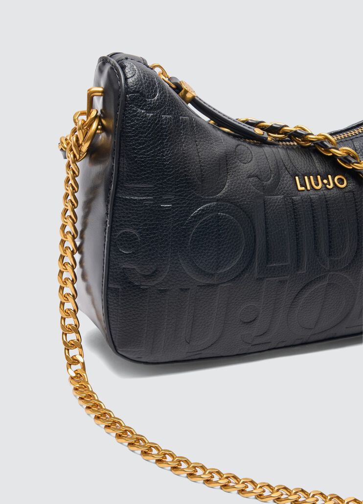 Kleine Tasche mit Logo Schwarz Liu Jo - medium