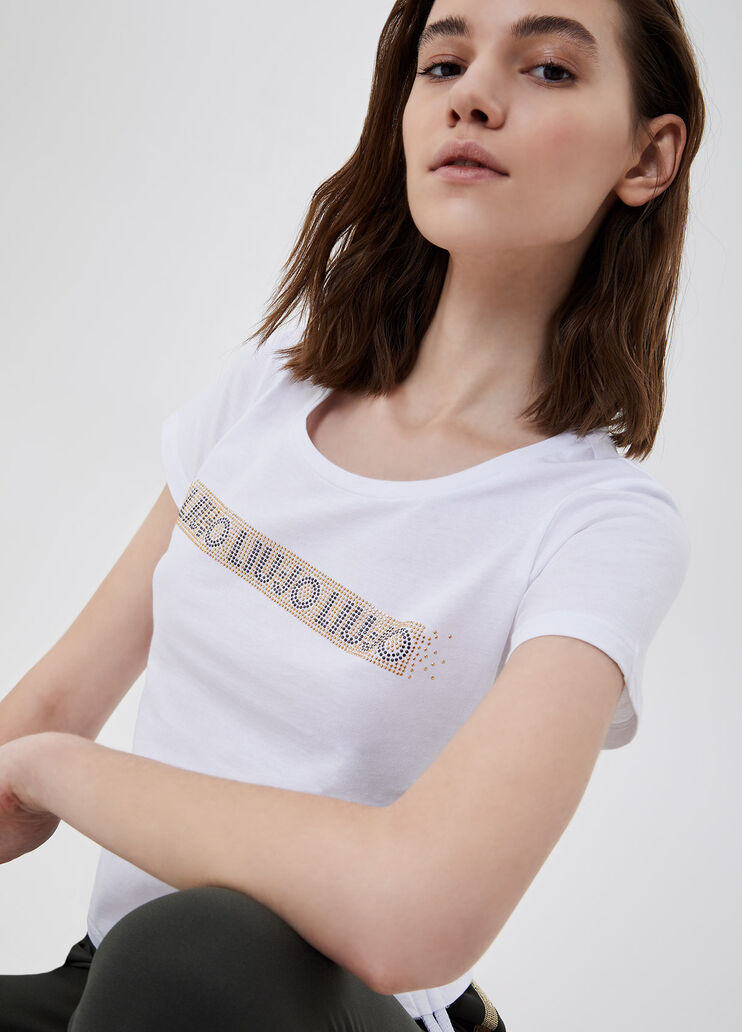 Eco-friendly T-shirt with logo White Liu Jo - large image number 2