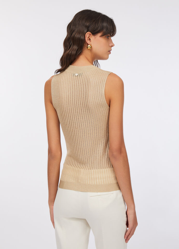 Lurex® knit top gold Liu Jo - large image number 1