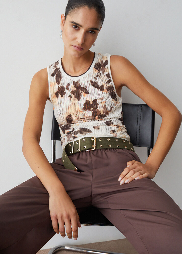 Stitch-worked top brown Liu Jo - medium