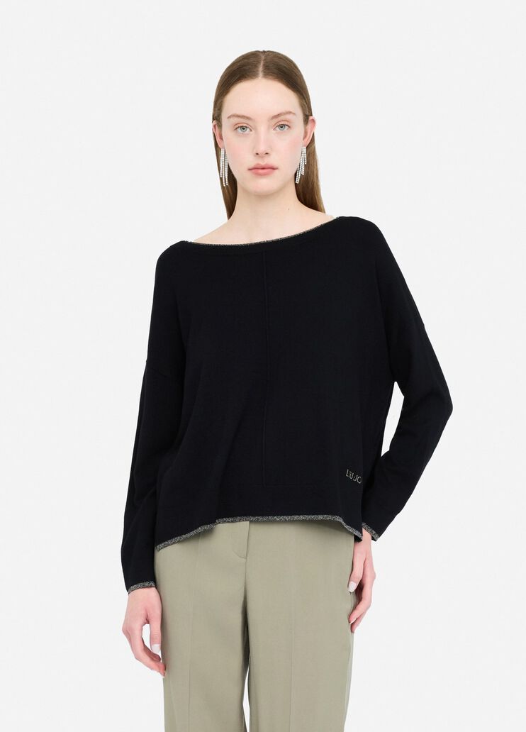 Pullover mit Lurex®-Details Schwarz Liu Jo - medium Pullover mit Lurex®-Details Schwarz Liu Jo - medium
