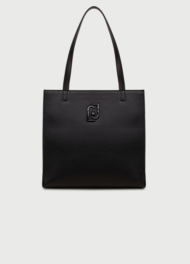Bolso tote con logotipo Negro Liu Jo - large image number 0