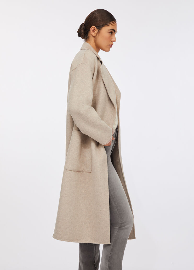 Wool coat with belt beige Liu Jo - large image number 3