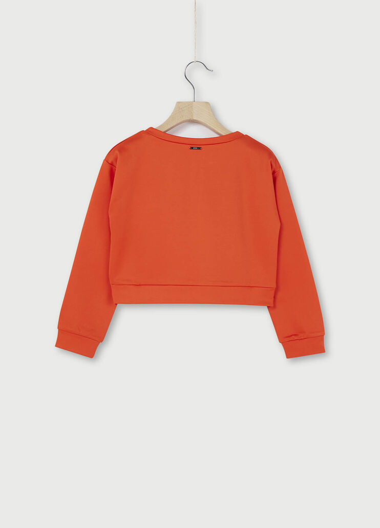 Sweatshirt with print Orange Liu Jo - large image number 1 Sweatshirt with print Orange Liu Jo - large image number 1