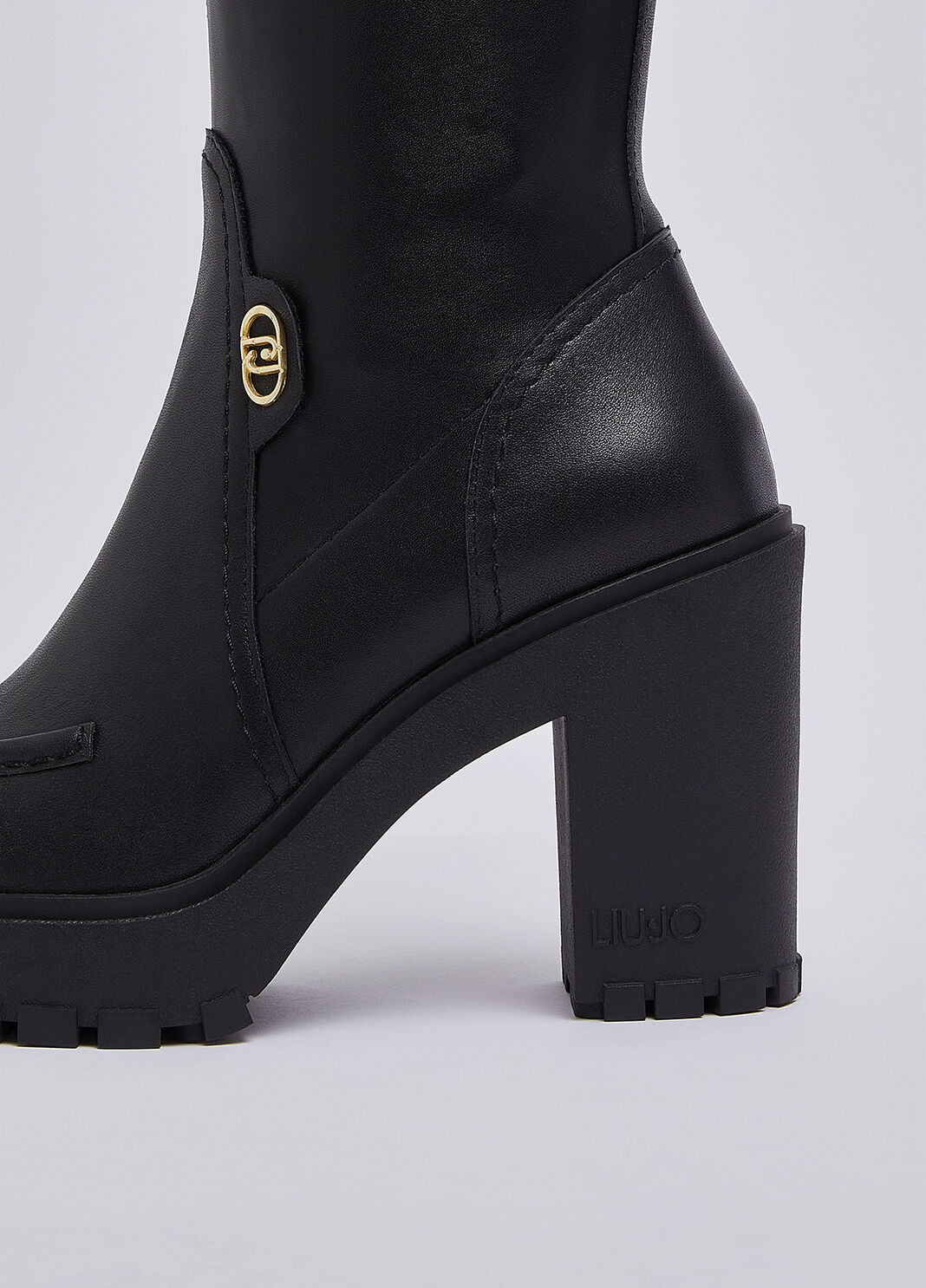 Knee-high boots with logo black Liu Jo - large image number 4