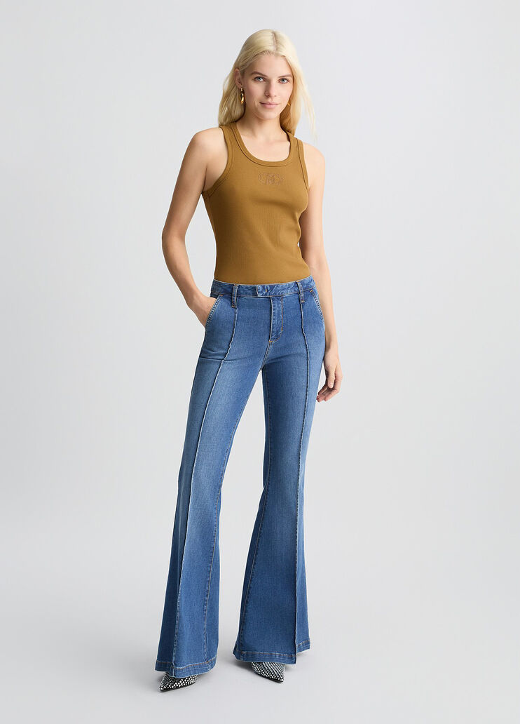 High-rise flared jeans blue denim Liu Jo - medium High-rise flared jeans blue denim Liu Jo - medium