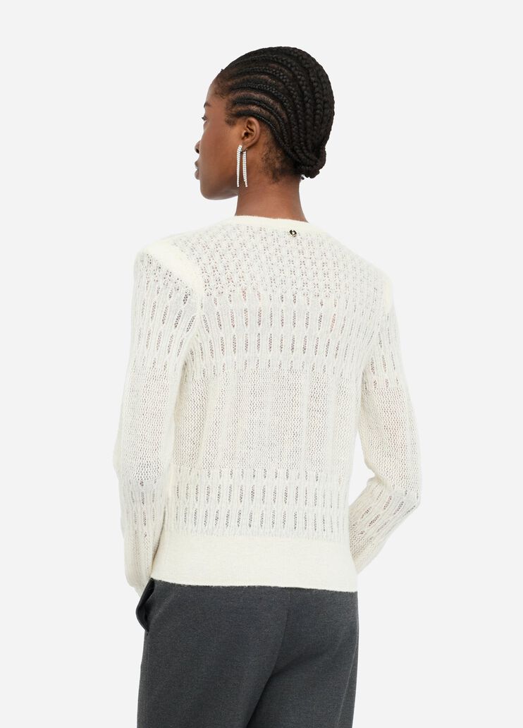 Wool and alpaca cardigan white Liu Jo - large image number 1 Wool and alpaca cardigan white Liu Jo - large image number 1