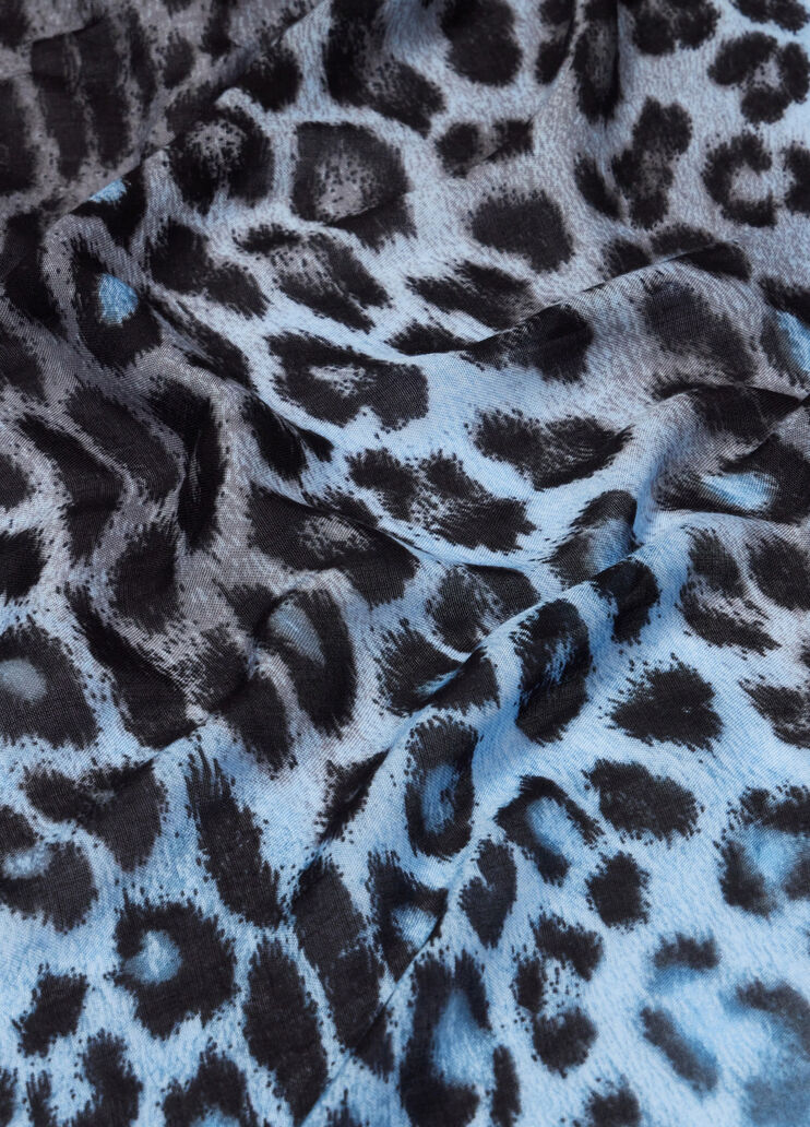 Animal-print stole sky blue Liu Jo - large image number 4 Animal-print stole sky blue Liu Jo - large image number 4