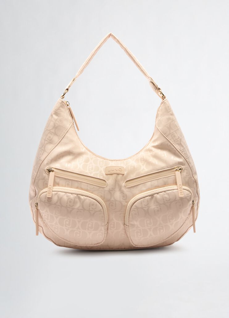 Nylon bag with pockets light gold colour Liu Jo - medium Nylon bag with pockets light gold colour Liu Jo - medium