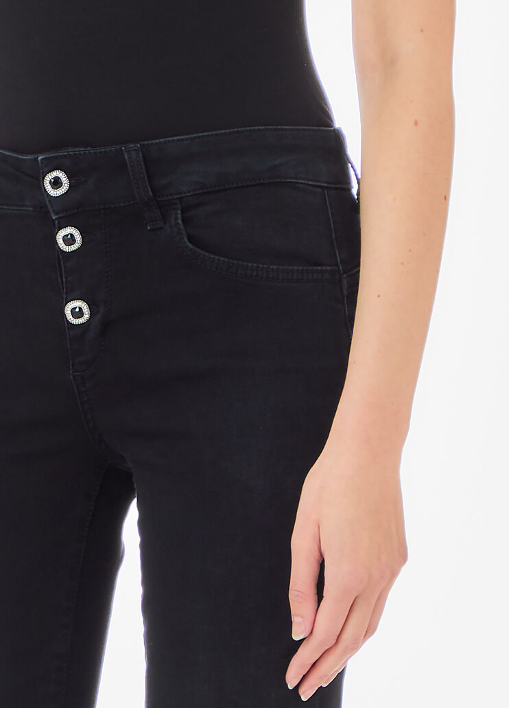 Vaqueros bootcut con botones denim negro Liu Jo - large image number 2