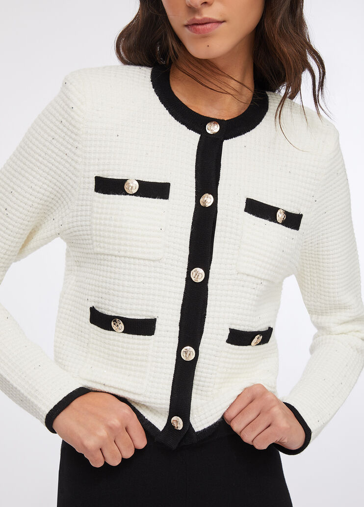 Jacke aus Lurex® milchfarben Liu Jo - large image number 4