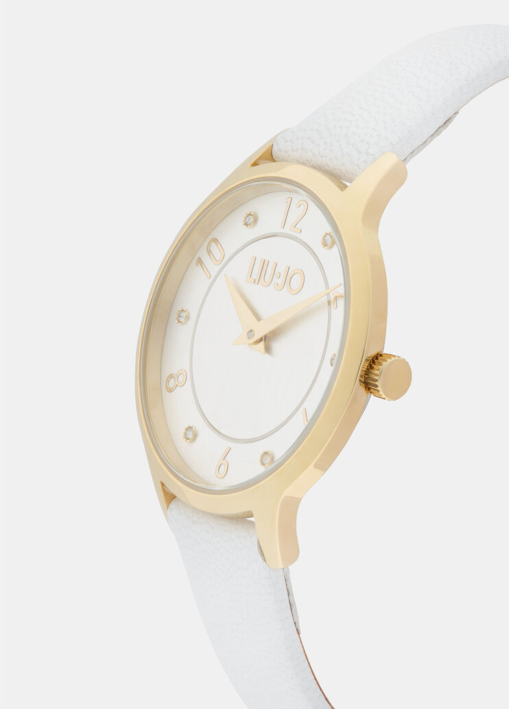 Watch with leather strap white Liu Jo - medium Watch with leather strap white Liu Jo - medium