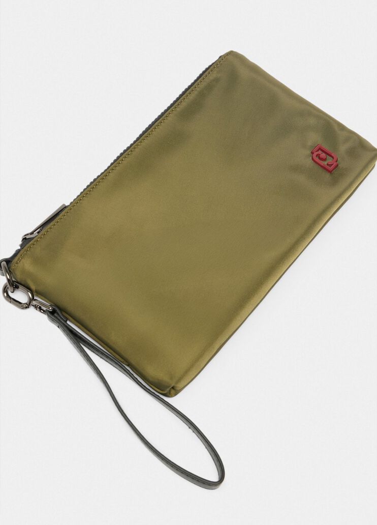 Nylon clutch bag khaki green Liu Jo - large image number 4