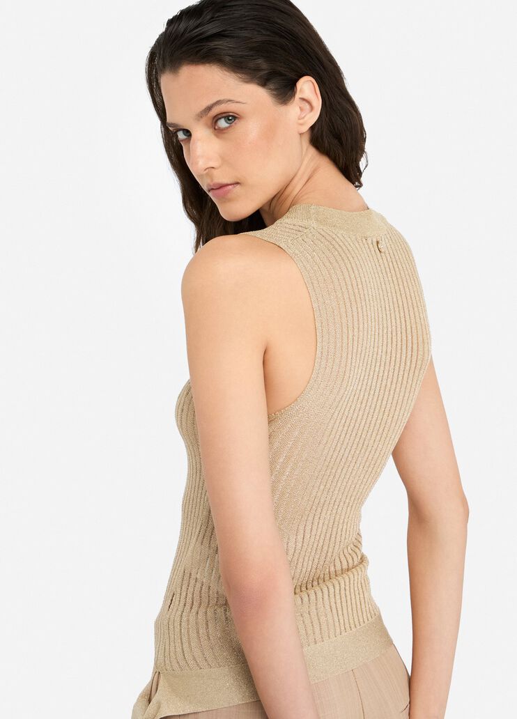 Lurex® knit top gold Liu Jo - large image number 4