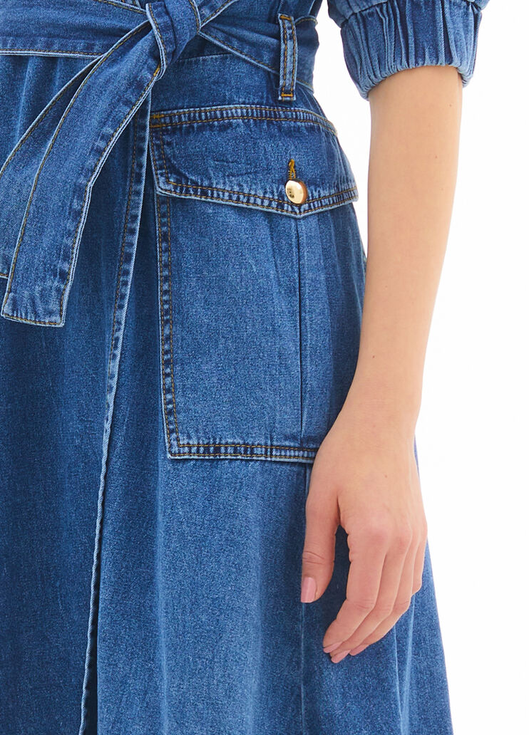 Long denim dress blue denim Liu Jo - large image number 2 Long denim dress blue denim Liu Jo - large image number 2