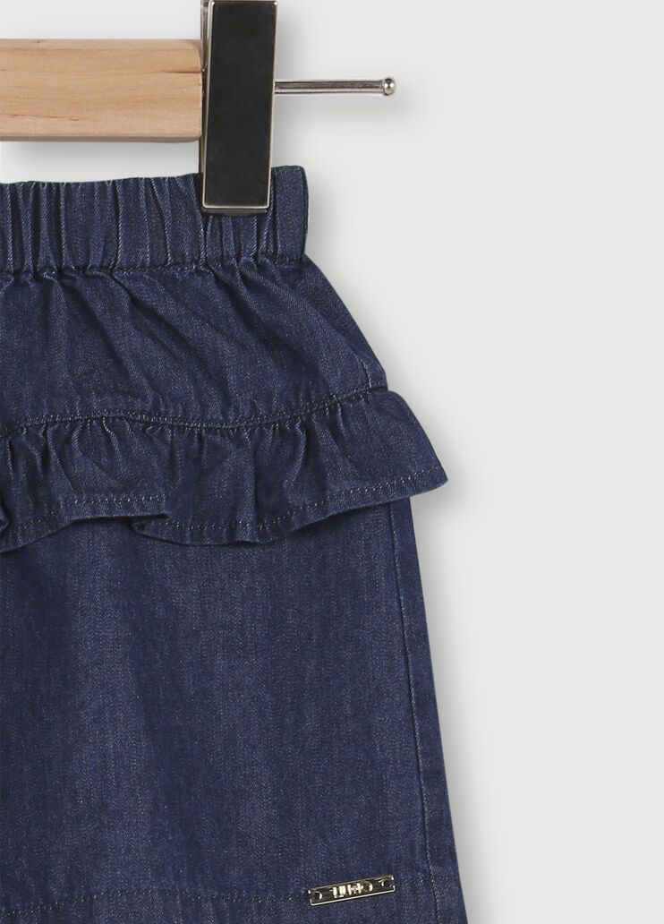 Шорты из денима с воланами Синий деним Liu Jo - large image number 2